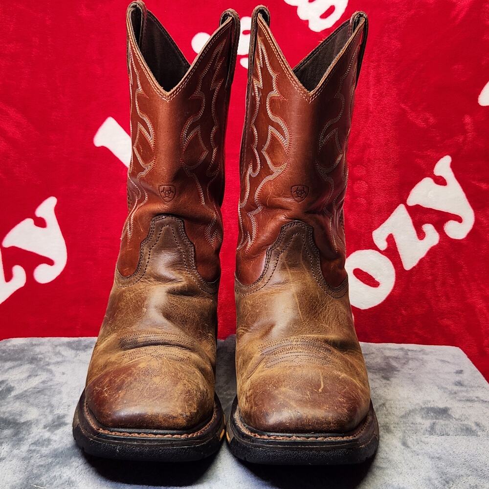 Ariat Workhog Work Boots Mens 13EE Brown Leather Pull On EH Wide Width...